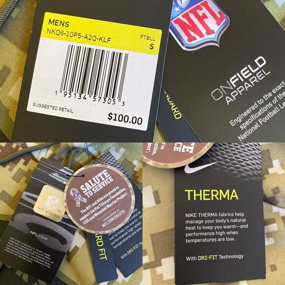 NWT Nike Las Vegas Raiders Salute To Service 2021 Therma Pullover Hoodie Size S - Picture 16 of 16